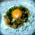 こつぶみ's cooksnap of when they made 納豆キムチのネギ白ゴマまぶし月見そうめん.