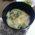 ムーちゃん☆★'s cooksnap of when they made 具沢山味噌汁<<小松菜と大根と卵>>.