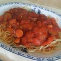 Naragon's cooksnap of when they made **ウィンナーとナスのトマトパスタ**.