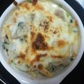 かんﾁｬーﾝ's cooksnap of when they made フライパン一つで鶏とほうれん草のグラタン.