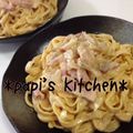 papikun's cooksnap of when they made ☆簡単濃厚カルボナーラ☆.