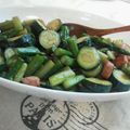RisaRisaP's cooksnap of when they made アスパラガスとズッキーニの炒めもの.