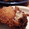 はちこマン's cooksnap of when they made 塩麹まみれ！豚肉のキャベツ巻き揚げ.