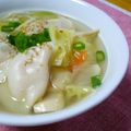 mikkusan's cooksnap of when they made あっという間に☆簡単スープ水餃子♪.