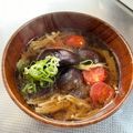 azbjbn's cooksnap of when they made 今朝のみそ汁/焼きトマトとナス.