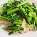 くまんぼう's cooksnap of when they made 鶏胸肉と小松菜のﾊﾞﾀｰｶﾞｰﾘｯｸ炒め.