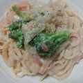 由乃ちん's cooksnap of when they made ♥サーモンと玉ねぎのクリームパスタ♥.