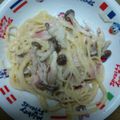 nnhmla's cooksnap of when they made ＊きのことベーコンのクリームパスタ＊.