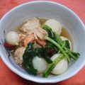 Jock's cooksnap of when they made カブ・エビ・鶏の煮物.