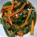 湖のカフェ's cooksnap of when they made 青椒肉絲 簡単ﾚｼﾋﾟ.