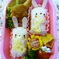 na2yo4's cooksnap of when they made ＊キャラ弁＊簡単★俵DEうさぎちゃん♡.