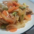 huwawa's cooksnap of when they made 豚肉と新玉ねぎのケチャップ味アスパラ添え.