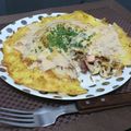 おりぼぶ's cooksnap of when they made 鮭とじゃがいもの広島風お好み焼き.