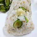 zakkiiM's cooksnap of when they made パリパリ きゅうりのおにぎり.
