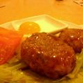paisible's cooksnap of when they made 豚挽き肉のつくねバーグ.