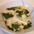 龍青空ママ's cooksnap of when they made ほうれん草と油揚げと玉の煮物.