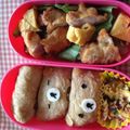 風呂キチ's cooksnap of when they made キャラ弁☆おいなりさんリラックマ.