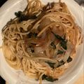 クックWG6H9N☆'s cooksnap of when they made 豚肉とツルムラサキの和風パスタ.