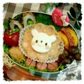 ｳﾘﾏﾙ's cooksnap of when they made キャラ弁＊簡単♡はんぺんdeくまさん.