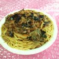 みなみんくっきんぐ's cooksnap of when they made 豚とキムチと納豆のクリームパスタ.