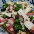 bitsuko's cooksnap of when they made タコとオクラと長芋のポン酢和え.