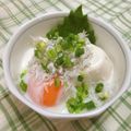 まるすけママ's cooksnap of when they made 冷奴の温玉しらすのっけ.