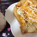 ninopino's cooksnap of when they made 鮭フレーク✿スクランブル✿トースト.