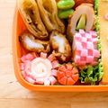 レアレアチーズ's cooksnap of when they made ＊　ビアハムのクルクルお花　キャラ弁　＊.
