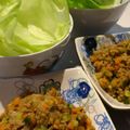 健孝家族's cooksnap of when they made ピリ辛！納豆肉そぼろのレタス包み☆.