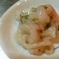 hime犬's cooksnap of when they made 酒の肴に１品♫イカ刺の塩麹＆柚子胡椒和え.