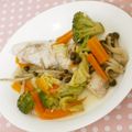 反省堂書店（のぐち）'s cooksnap of when they made ヘルシー！めかじきと野菜のレンジ蒸し.