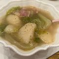 komugiko4's cooksnap of when they made じゃがいもとざっくりレタスのスープ.