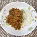 おもちちゃん's cooksnap of when they made 彩り野菜のキーマカレー.