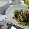 ちはてぃ's cooksnap of when they made 簡単！時短！ほうれん草×豚肉のバター炒め.