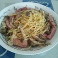 yuu2811's cooksnap of when they made 絶品！しめじと塩豚のやみつき醤油パスタ☆.