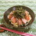 赤い電話's cooksnap of when they made トロトロ刺身サーモン.
