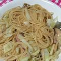 prettykel's cooksnap of when they made しいたけとキャベツの和風パスタ.