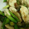 こーせー満腹ぅ's cooksnap of when they made 簡単お弁当おかず☆アスパラ鶏ムネの梅和え.