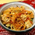 YoginiK's cooksnap of when they made ヨーグルキムチのヘルシー冷製パスタ.