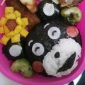 ペコまなゆう's cooksnap of when they made キャラ弁ゆるキャラ クマもん.