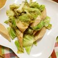 komutatata's cooksnap of when they made ソーセージと春キャベツのレモンマヨソース.