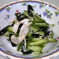 ダ〜ごはん's cooksnap of when they made わかめとささみの柚子こしょうポン酢和え.