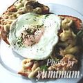 ゆみぃマム's cooksnap of when they made 水菜とツナの目玉焼きトースト.
