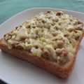 doiko's cooksnap of when they made 納豆チーズトースト.