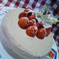 nachumio's cooksnap of when they made バレンタインに！生チョコクリームケーキ♪おいち～♪.