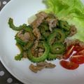 なっちズム's cooksnap of when they made ゴーヤと豚コマの味噌いため.