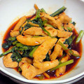 まで仔's cooksnap of when they made ✻とり肉と小松菜のオイスター炒め✻.