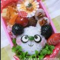 ゆめぽっこ's cooksnap of when they made 簡単☆キャラ弁　パンダおにぎり.