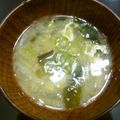 もさな's cooksnap of when they made オクラとワカメのかきたま汁.