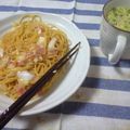 ゆるかざひ's cooksnap of when they made ★☆長ネギとベーコンの和風パスタ☆★.